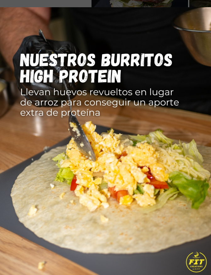 Haciendo burritos proteicos