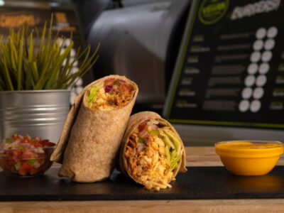 Burrito con huevo revuelto